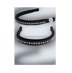 Cuir de cheval de qualité supérieure avec cristal Bling, bande de sourcil décorative, équitation équitation, grossiste fabricant - Product Image 3
