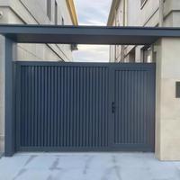 Porte coulissante électrique en aluminium avec roulettes pour maisons à cour