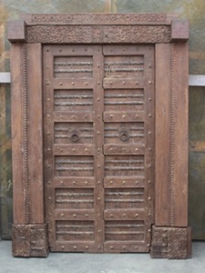 Portes anciennes indiennes anciennes, reproductions de meubles, bois récupéré, forme et taille personnalisées, faites à la main - Product Image 4