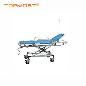 Carrito de Transporte Manual de Aleación de Aluminio de Alta Calidad YK-TS021, Carro de Hospital Azul con Capacidad para 600 Libras - Product Image 1