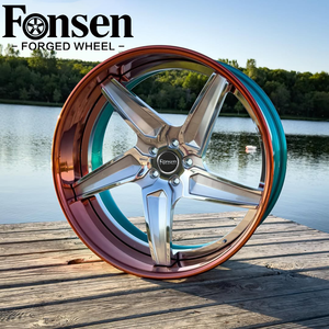 Rines Cóncavos de Aleación Forjada Cromada Pulida de Alto Rendimiento de <span class=keywords><strong>2</strong></span> Piezas para BMW, <span class=keywords><strong>Mercedes</strong></span>, Audi, Porsche, Tesla - Product Image 1