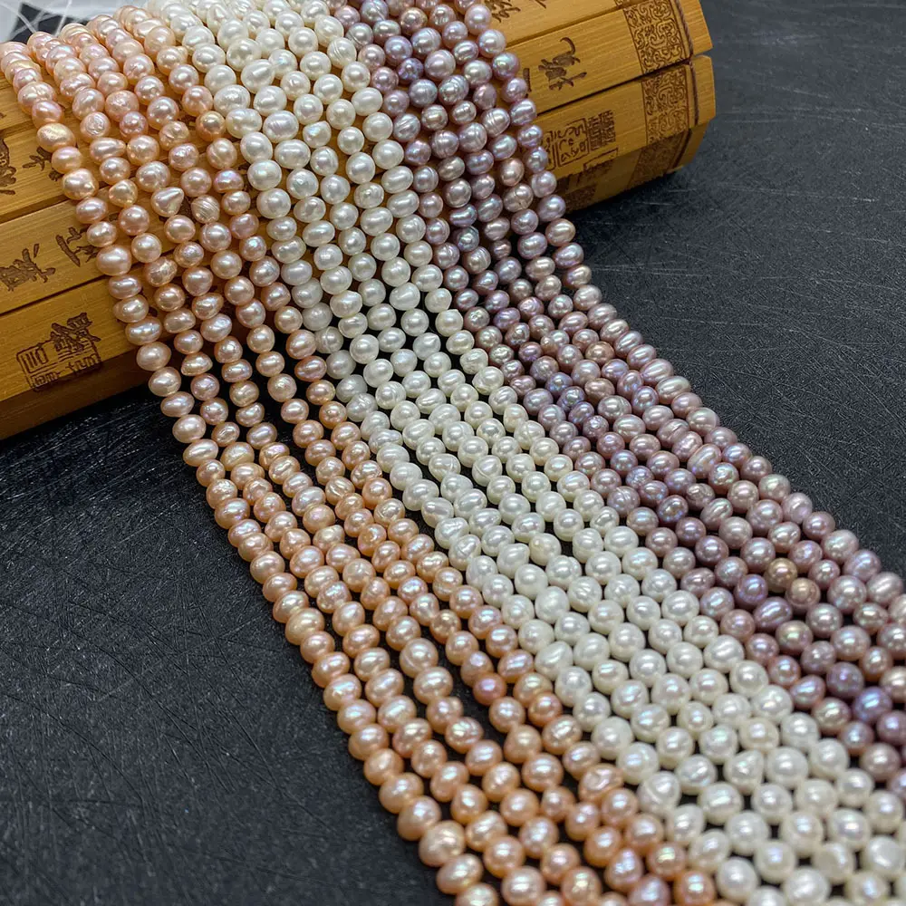 Großhandel Perlen Schmuck Diy Süßwasser perlen 3-6mm Grade A natürliche unregelmäßige rosa Süßwasser perle