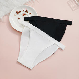 卸売ローライズセクシーコットンランジェリー下着ソリッドパターン女性用ブラジリアンソングビキニ下着 - Product Image 5