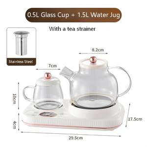 Bouilloire électrique intelligente à double tasse avec base détachable - <span class=keywords><strong>Chauffe</strong></span>-<span class=keywords><strong>eau</strong></span> multifonction à ébullition rapide pour la maison et le bureau - Product Image 6