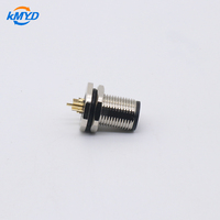 Conector Circular Macho Codificado A M12, Impermeable IP67, Montaje en Panel con Bloqueo Frontal, 2-17 Pines, Cable de Soldadura, Inserción en PCB, Cableado Industrial