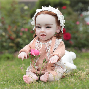 ตุ๊กตาซิลิโคนนุ่มเหมือนจริง ขนาด 45 ซม. 18 นิ้ว ดื่มน้ำได้ โครงสร้างซิลิโคนทั้งตัว น้ำหนัก 2.76 กก. สำหรับเด็กแรกเกิดเพศหญิง - Product Image 1