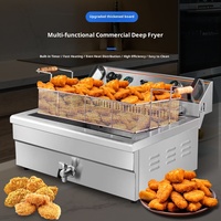 Crownwing Premium RVS Elektrische/Gas Heteluchtfriteuse Oven Friteuse |   Zichtbaar kookproces BPA-vrij Commercieel gebruik