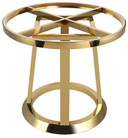 Table de dîner victorienne en acier 4 étoiles couleur inoxydable blanc pour extérieur en métal tulipe étain base de table pour table