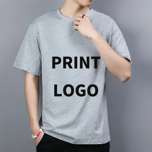 무료 샘플 160gsm 100% 코튼 OEM/ODM 그래픽 티 Poleras 맞춤형 로고 티셔츠 Camisetas 특대 빈 일반 티셔츠