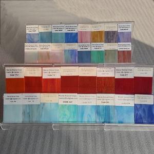 Lastra in <span class=keywords><strong>vetro</strong></span> <span class=keywords><strong>colorato</strong></span> Tiffany di colore brillante misto personalizzato da 3mm per artigianato - Product Image 2