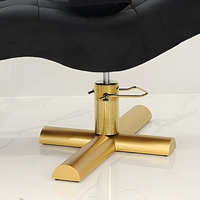 Table de soin esthétique hydraulique en velours rose poudré avec tabouret, lampe LED et chariot – Mobilier de salon PMU pour esthéticiennes