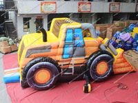 Structure gonflable commerciale Tractor Jumper : Zone de construction, jeux de parc d'attractions, château gonflable, toboggan gonflable, parcours d'obstacles