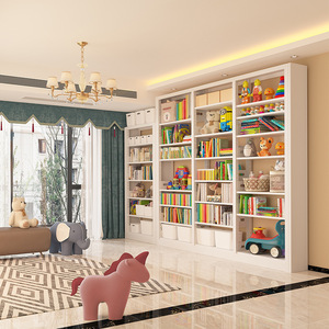 Home Steel Bookshelf Five Layers <b>Large</b> Capacity Storage Living Room Floor Standing Shelf Rectangle Metal Bookcase - Product Image 3