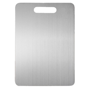 Stainless Steel Cutting Board Double Sided Thickened Anti Slip Handle Kitchen Chopping Block Large Size Durable Easy Clean - Product Image 5