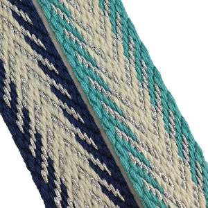 Correas personalizadas de algodón de 7/8 pulgadas, 2,2 cm, Línea Plateada, cinta reflectante en espiga, <span class=keywords><strong>Collar</strong></span> de perro, correa para cámara - Product Image 3