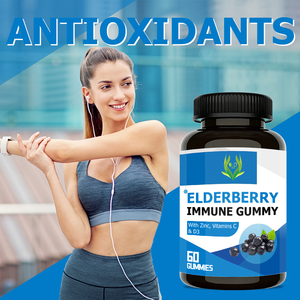 Hot Selling Elderberry Immune Gummy with Zinc Vitamin C D3 Extract Elderberry Immune Support Promotes Antioxidants <b>Supplement</b> - Product Image 6