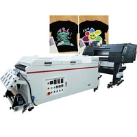 Garros Mesin Cetak Dtf Inkjet, Digital Printer Dtf A3 60Cm Dtf Bubuk Goyang Besar 4720/I3200 Dtf Kaus Kepala Ganda