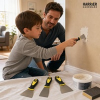 Harrier Hardware Lot de 4 grattoirs à mastic à poignée souple, lame flexible de 15 pouces, manche en acier allié |   Poignée confortable, bord flexible, surface lisse