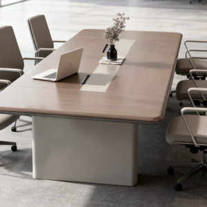 طاولة مؤتمرات مستطيلة أنيقة متينة وبسيطة مناسبة لغرف اجتماعات المؤسسات - Product Image 3