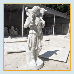Offre Spéciale statue grandeur nature de chrétiens en marbre du bon <span class=keywords><strong>berger</strong></span> portant une sculpture de lampe - Product Image 2