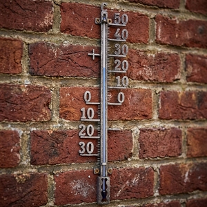 Grand thermomètre mural numérique Big Gardem en alliage de zinc, pour jardin, intérieur/extérieur, avec échelle, style rétro - Product Image 1