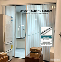 Porte accordéon moderne en PVC, installation sans perçage, étanche, pliante, coulissante, cloison intérieure pour salle de bain, cuisine, séparateur de pièce