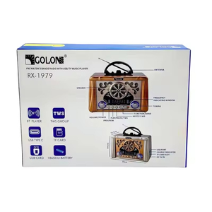 Radio rétro BT/FM/AM/SW/USB/TWS, haut-parleur multifonction pour l'extérieur, carte TF, radio vintage multibandes - Product Image 4