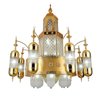 Lustre islamique en laiton doré pour mosquée, éclairage personnalisé pour grands projets, lampe suspendue pour église