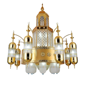 Lustre islamique en laiton doré pour mosquée, éclairage personnalisé pour grands projets, lampe suspendue pour église - Product Image 5