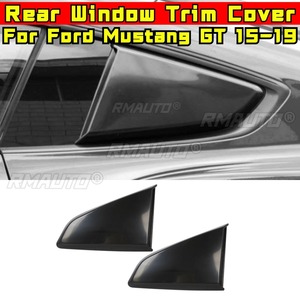 For Ford Mustang GT 2015-2019 Car Rear Triangle <b>Window</b> Shark Cheek Trim Body Kit Rear Side Vent <b>Window</b> Trim <b>Cover</b> Modification - Product Image 1