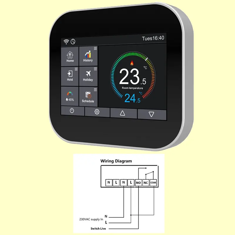 WIFI yerden ısıtma vana kontrolü oda termostatı
