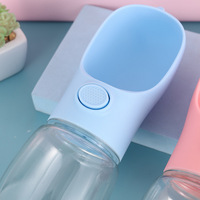Bouteille d'eau pliable en plastique anti-fuite pour animaux de compagnie, portable, pour chiens, voyage en plein air, bol d'alimentation