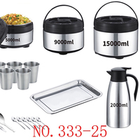 Lot de 50 bouteilles isothermes à double paroi, ensemble familial de contenants alimentaires, seau à lait et thé, batterie de cuisine, conteneur isolé avec insert en PU