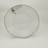Ensemble de vaisselle en mélamine à motif de vagues irrégulières durables de haute qualité sans BPA assiettes et bol personnalisables pour les hôtels à manger