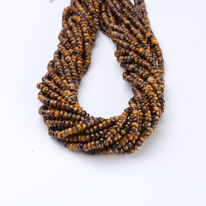 Cuentas Sueltas de Piedras Preciosas Marrones con Corte Brillante de 8 mm, Cuentas Minerales, Tamaño Personalizado, Tratamiento Térmico, Piedra Preciosa Natural - Product Image 3