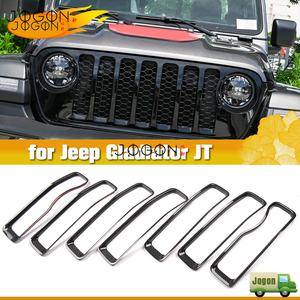 Rejilla de Parachoques Delantero para <span class=keywords><strong>Jeep</strong></span> Gladiator JT <span class=keywords><strong>Mojave</strong></span> 2020 2021 2022 <span class=keywords><strong>2023</strong></span> 2024 2025, Decoración Exterior de Fibra de Carbono Real - Product Image 2