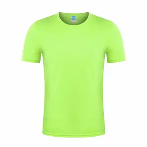 100% polyester Mens short sleeve blank t-shirt sport activities uniform Embroidered heat transfer printing Custom logo Wholesale