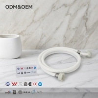 Tuyau d'injection d'eau pour laveuse haute pression en PVC blanc durable de 120 cm, connexion rapide, installation facile, garantie 5 ans