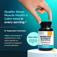 OEM 120 Capsules de glycinate de magnésium avec quercétine, absorption maximale, soutien minéral, sans gluten, sans soja, sans produits laitiers, complément alimentaire