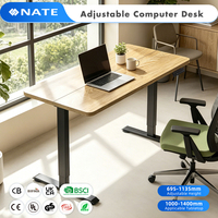 Escritorio Ergonómico Ajustable con Diseño de Superficie Integrada, Motor Único y Embalaje Integrado, Mesa de Computadora Eléctrica