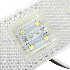 1/2pcs 24V 4 LED Truck Side <b>Marker</b> Light Indicator Lamp Amber <b>White</b> Red for Trailer Lorry Bus - Product Image 5
