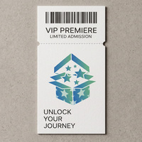 Billets d'événement VIP personnalisés imprimés sur carton premium, estampillés à chaud or, avec brouillon perforé pour galas et soirées de première