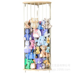Étagère d'exposition transfrontalière en bois pour jouets en peluche, support de rangement pour poupées en peluche, étagère d'angle murale en bois - Product Image 5