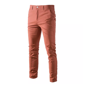 กางเกงคอร์ดูรอยแฟชั่นผู้ชาย ดีไซน์เฉพาะตัว สวมใส่สบาย ผ้าฝ้าย 100% ระบายอากาศได้ดี กันน้ำ ย้อมสีแบบ Garment Dyed สไตล์ลำลอง - Product Image 1