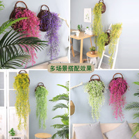 Tanaman Rambat Plastik Daun Willow Emas Buatan, Hiasan Dinding, Bunga Artificial, Ruang Tamu, Luar Ruangan, Thanksgiving, Pernikahan, Ivy