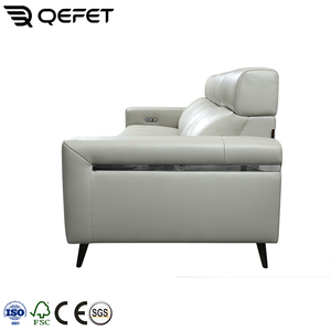 Hiện đại 4 chỗ ngồi chính hãng Da điện ngồi có thể ngả Modular cắt sofa tay vịn thoải mái phòng khách đồ nội thất đặt khung gỗ - Product Image 5