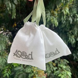 Hot Sale Custom Logo Printed Soft Velvet <b>Drawstring</b> <b>Pouches</b> Jewelry Gift Packaging and Display Dust Bag With Ribbons - Product Image 6