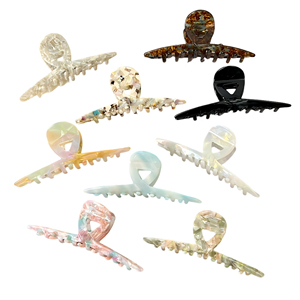 BSCI usine pratique Offre Spéciale acétate cheveux griffe <span class=keywords><strong>crabe</strong></span> pinces chaîne en métal poignée épingle à cheveux <span class=keywords><strong>barrette</strong></span> à cheveux - Product Image 1