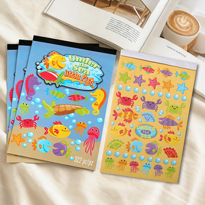 Set di 322 Adesivi Sottomarini, Blocchetto di Sticker di Animali Marini per Lavoretti per Bambini e Forniture per Feste in Spiaggia - Product Image 6