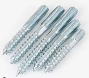 Mạ kẽm Metric M8 hai đầu Stud Bolt đồ nội thất sửa chữa gỗ vít tự khai thác ren Stud móc áo Chất lượng cao Carbon - Product Image 4